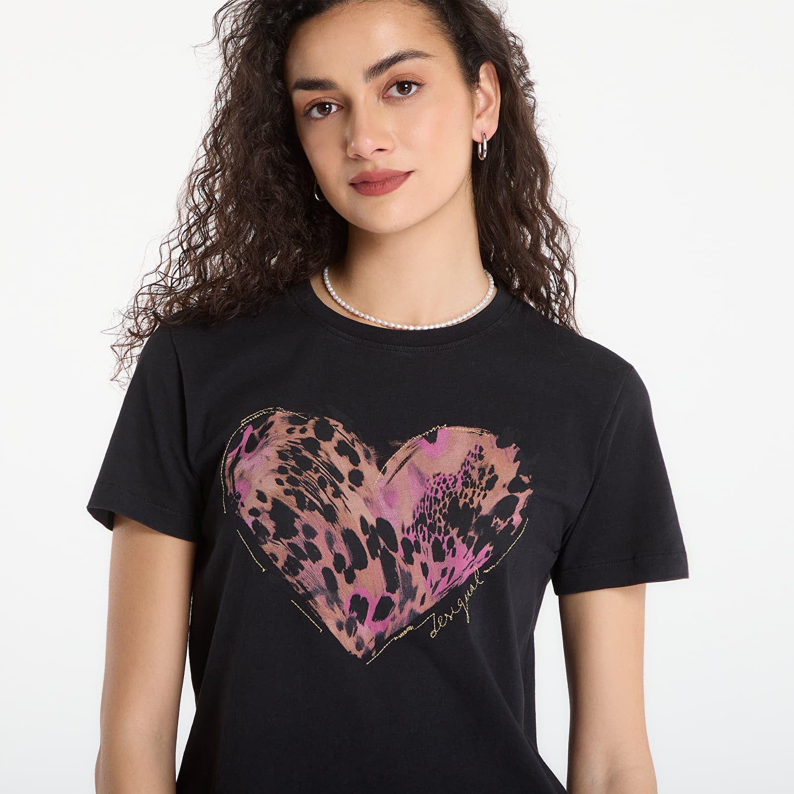 Tričká Desigual Ts Tiger Cor T-Shirt Black