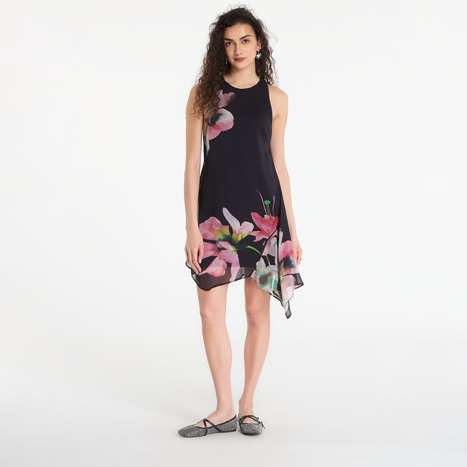 Облекло Desigual Vest Nala Asimetrico Dress Black L