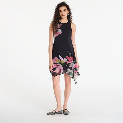 Apģērbs Desigual Vest Nala Asimetrico Dress Black