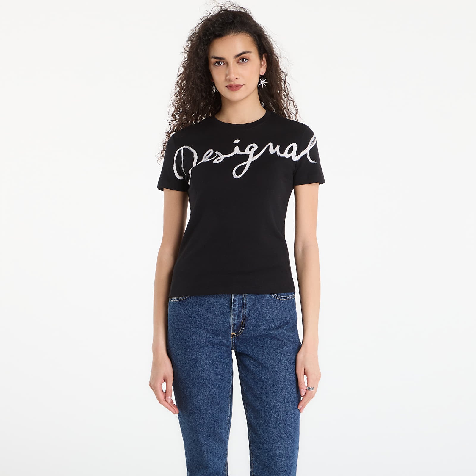 Tričká Desigual Ts Florencia T-Shirt Black