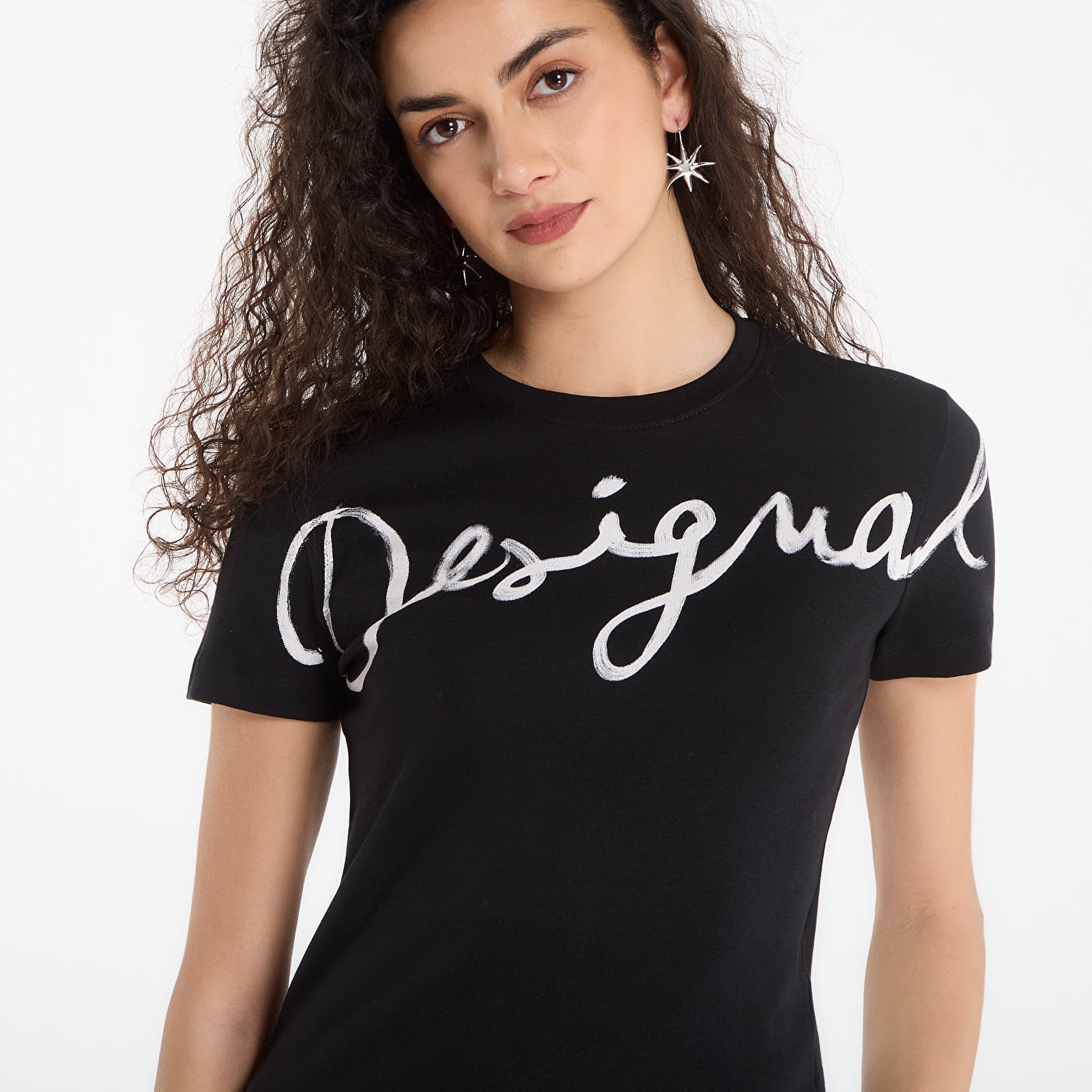 Tričká Desigual Ts Florencia T-Shirt Black