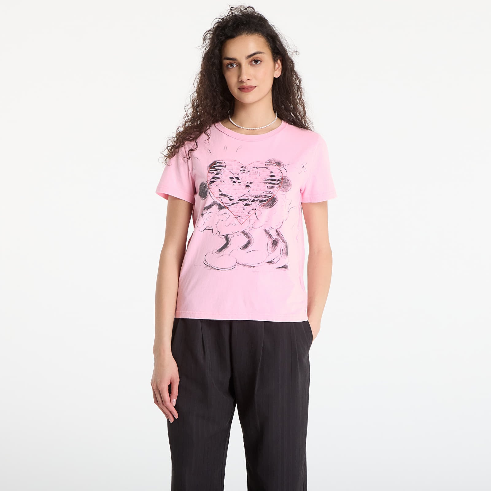 Тениска Desigual Ts Core Mickey T-Shirt Red XS