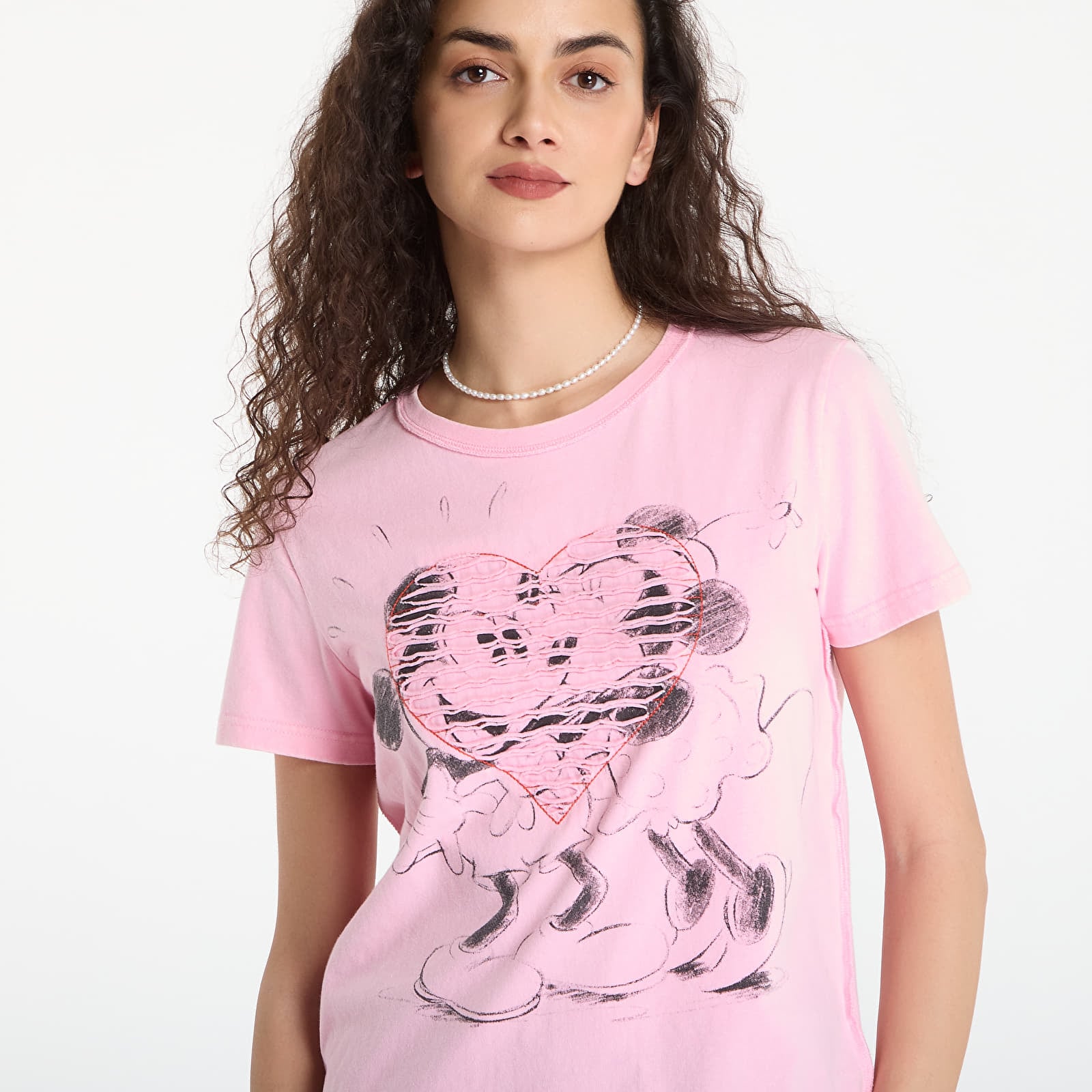 Tričká Desigual Ts Core Mickey T-Shirt Red