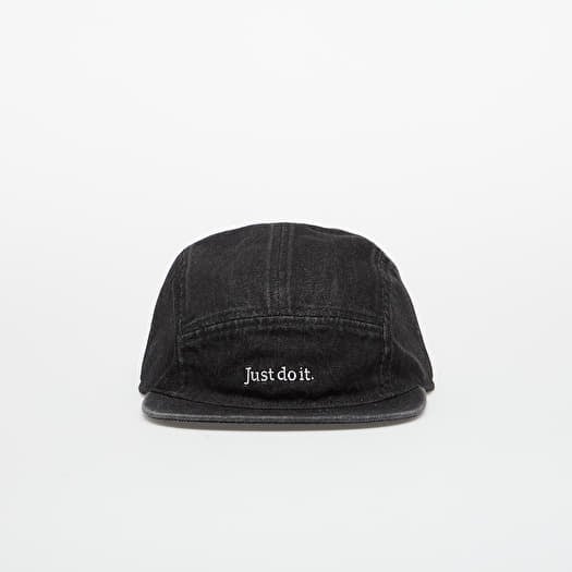 Keps Nike Fly Unstructured Denim Cap Black/ Black/ White