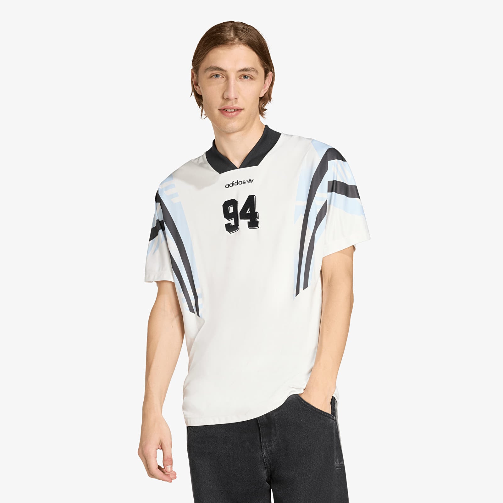 Koszulki męskie adidas Santiago Aop Infill Jersey Cloud White