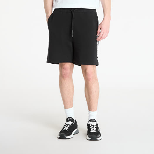 Šortky Karl Lagerfeld Jeans Text Logo Sweatshort Black