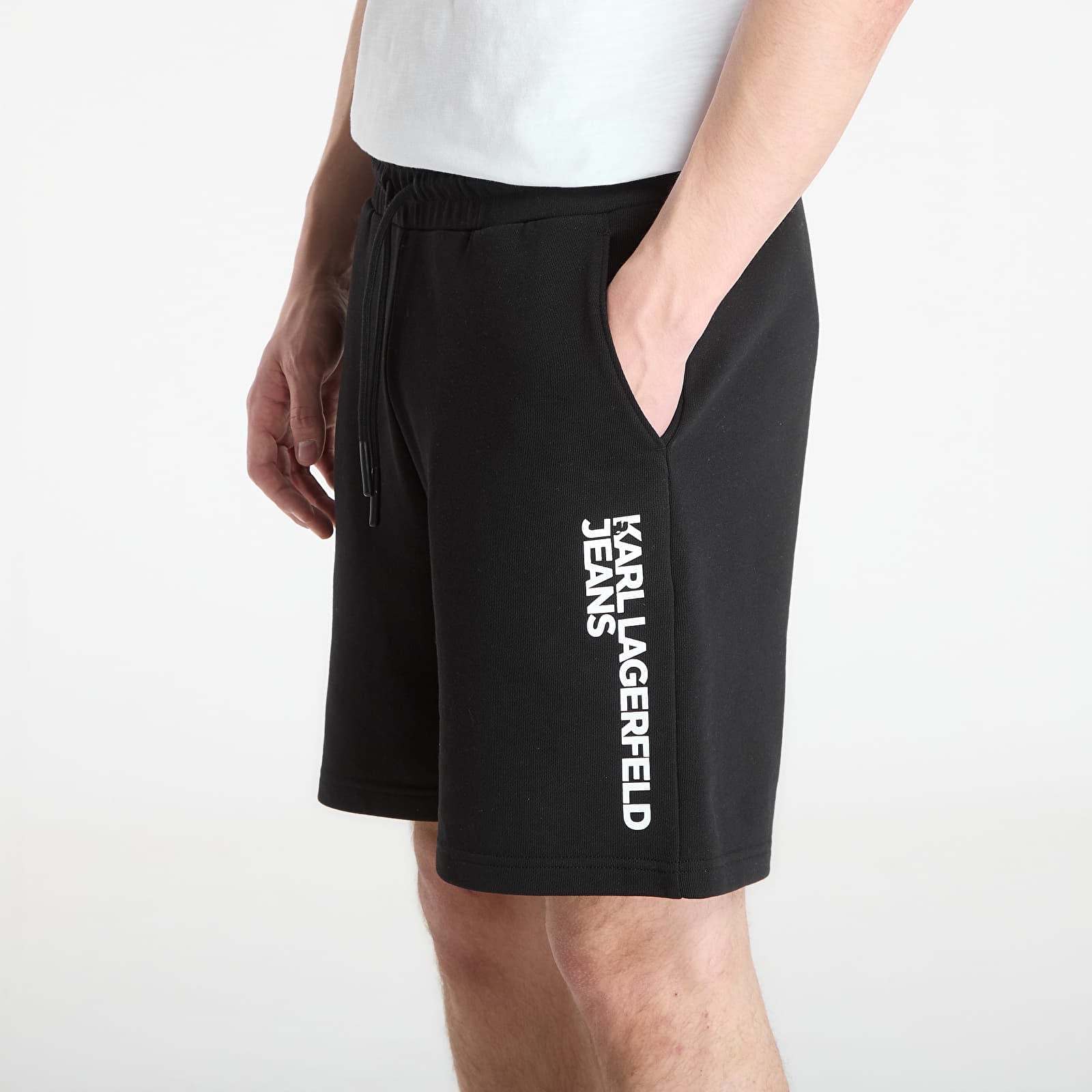 Kraťasy Karl Lagerfeld Jeans Text Logo Sweatshort Black