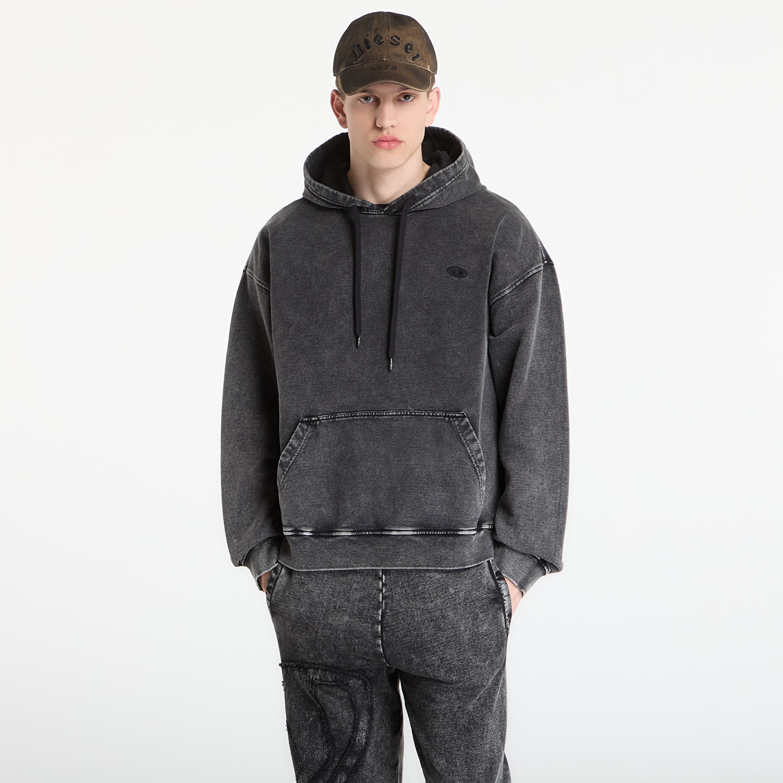 Суитшърт Diesel S-Boxt-Hood-Den Sweatshirt Black/ Violet S