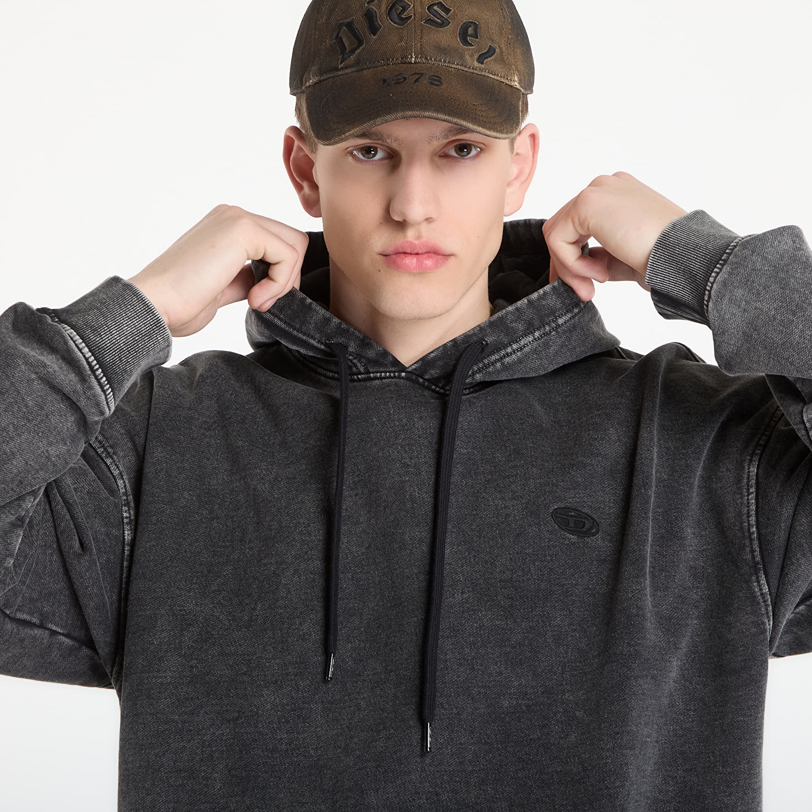 Men's sweatshirts Diesel S-Boxt-Hood-Den Sweatshirt Black/ Violet