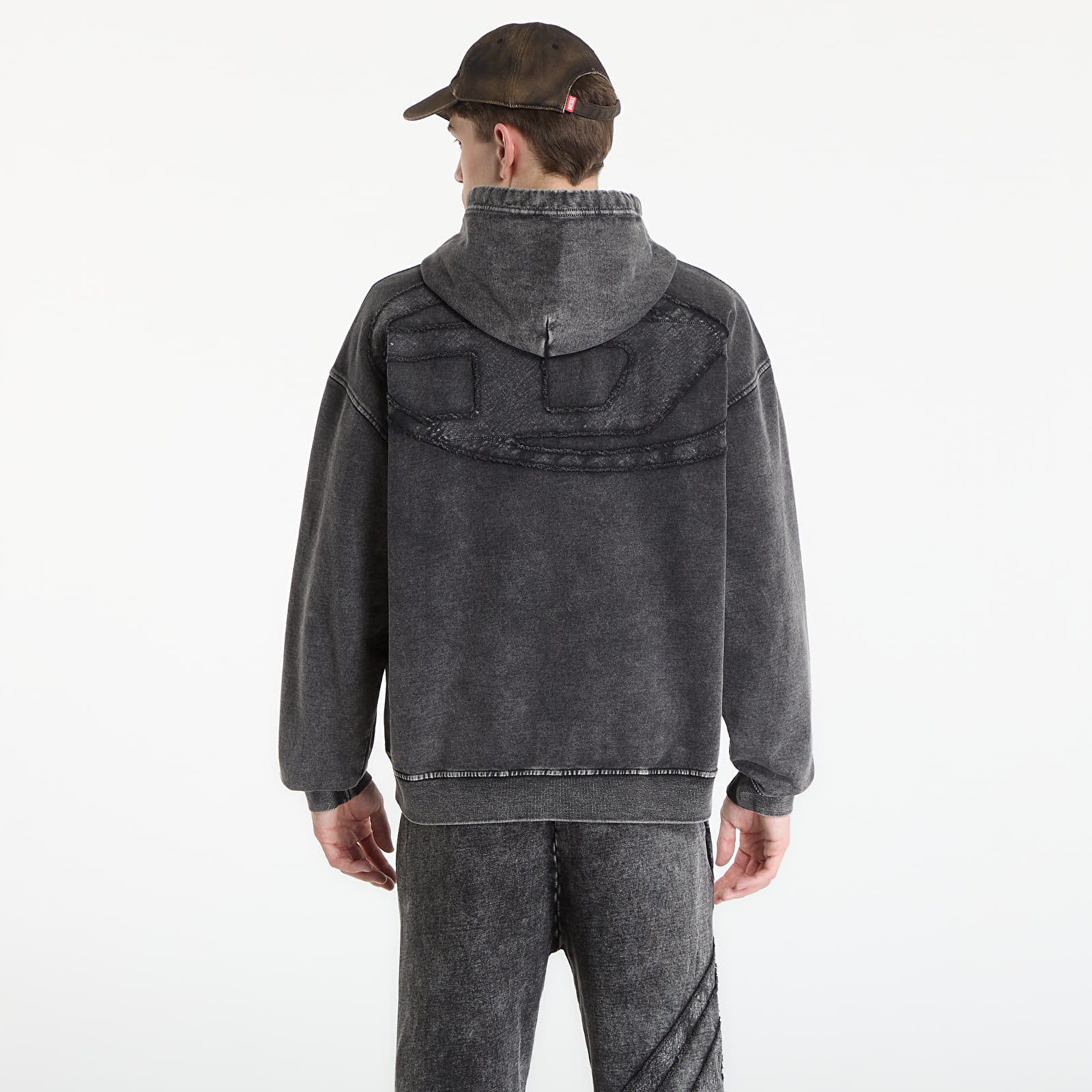 Men's sweatshirts Diesel S-Boxt-Hood-Den Sweatshirt Black/ Violet