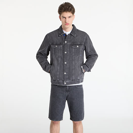 Karl Lagerfeld Jeans Regular Denim Jacket Washed Dark Grey