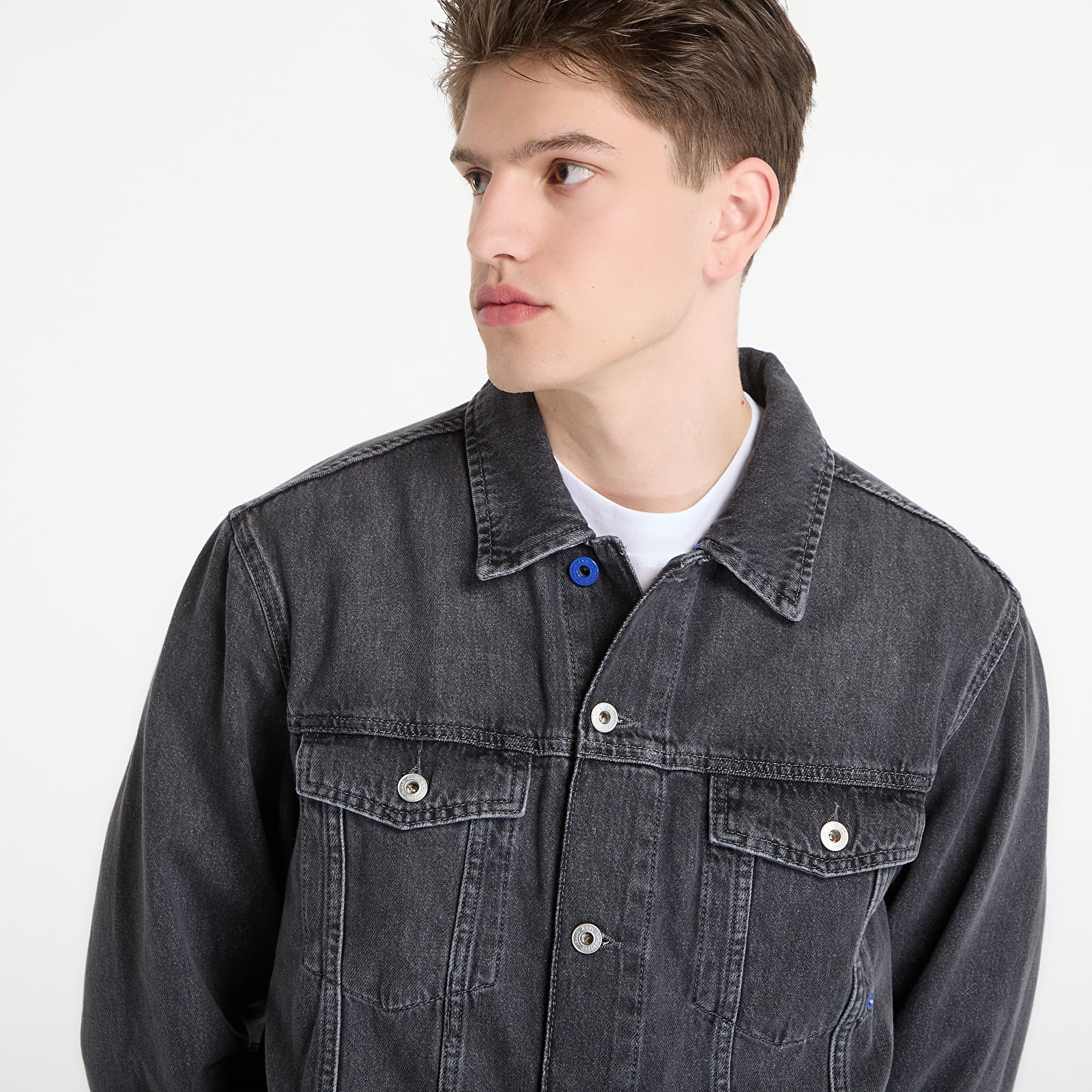 Striukės Karl Lagerfeld Jeans Regular Denim Jacket Washed Dark Grey