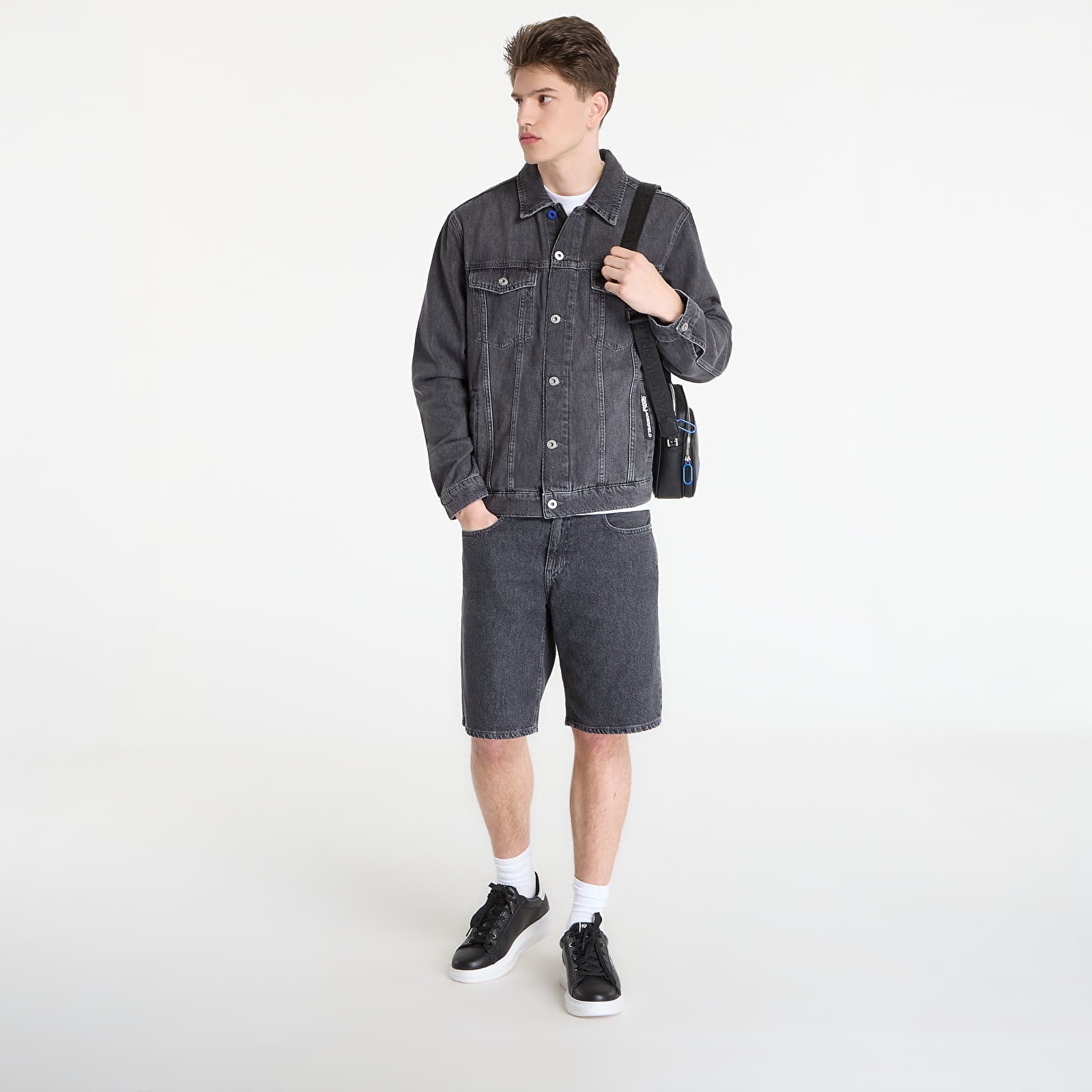 Striukės Karl Lagerfeld Jeans Regular Denim Jacket Washed Dark Grey