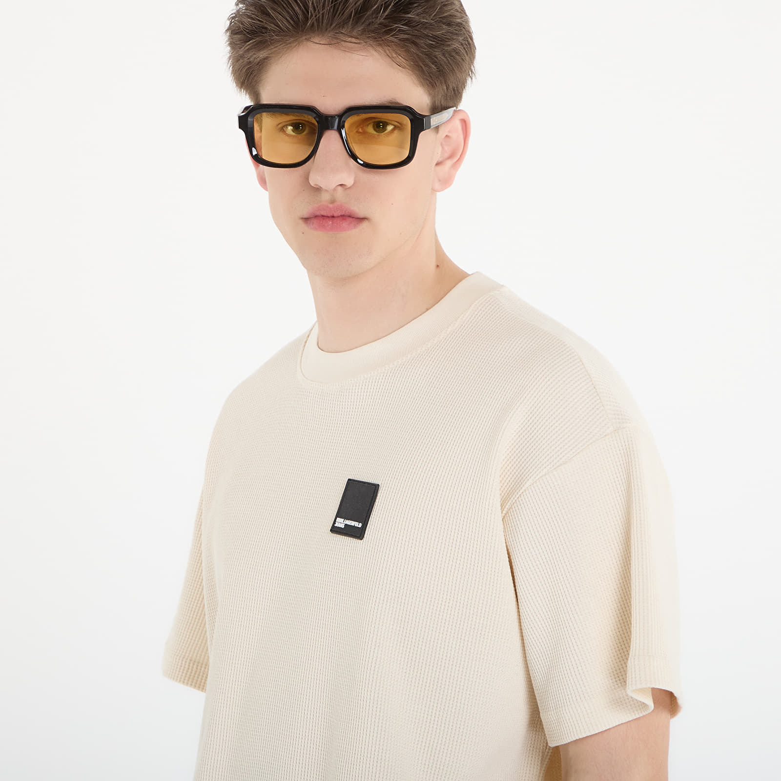 T-Shirts Karl Lagerfeld Jeans Reg Ss Waffle Tee Whitecap Grey