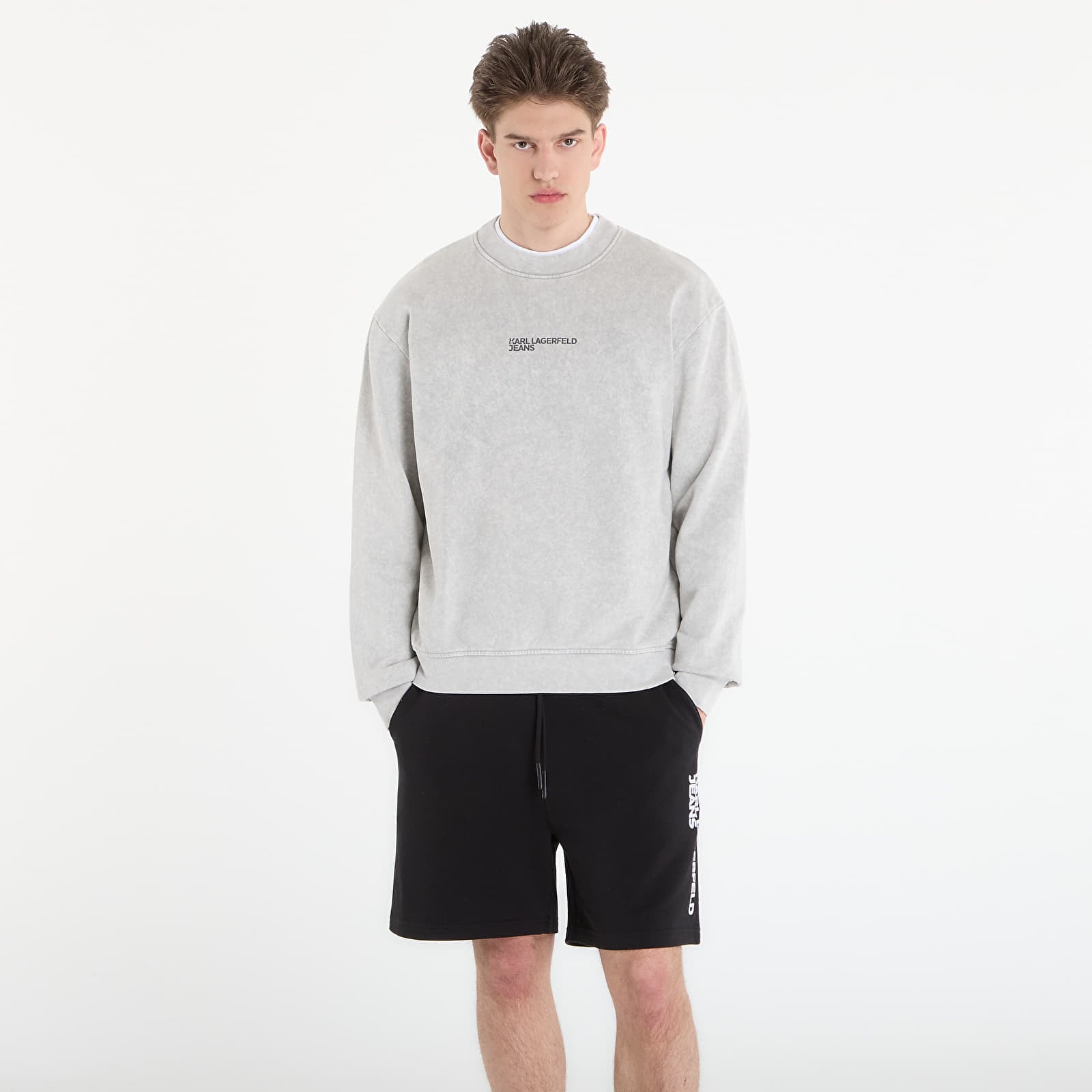 Mikinas ar kapuci un sporta krekli Karl Lagerfeld Jeans Reg Washed Sweat Micro Chip