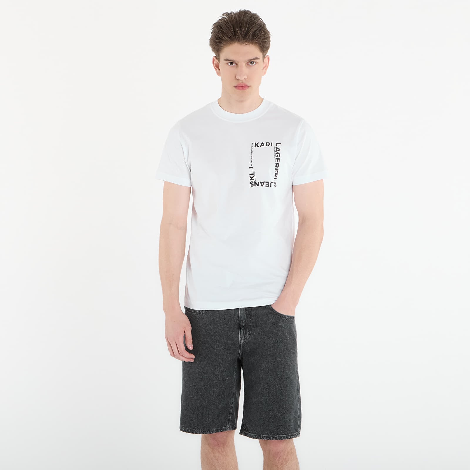 T-shirt Karl Lagerfeld Jeans Slim Ss Frame Logo Tee White M