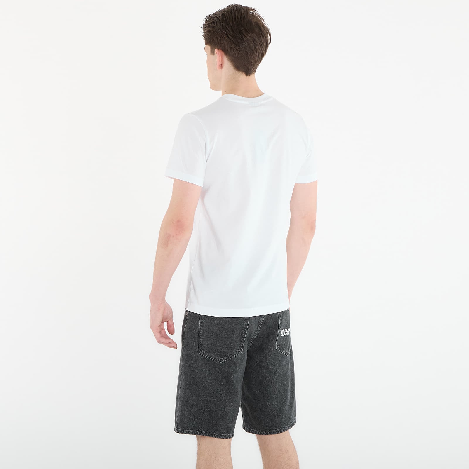 T-paidat Karl Lagerfeld Jeans Slim Ss Frame Logo Tee White