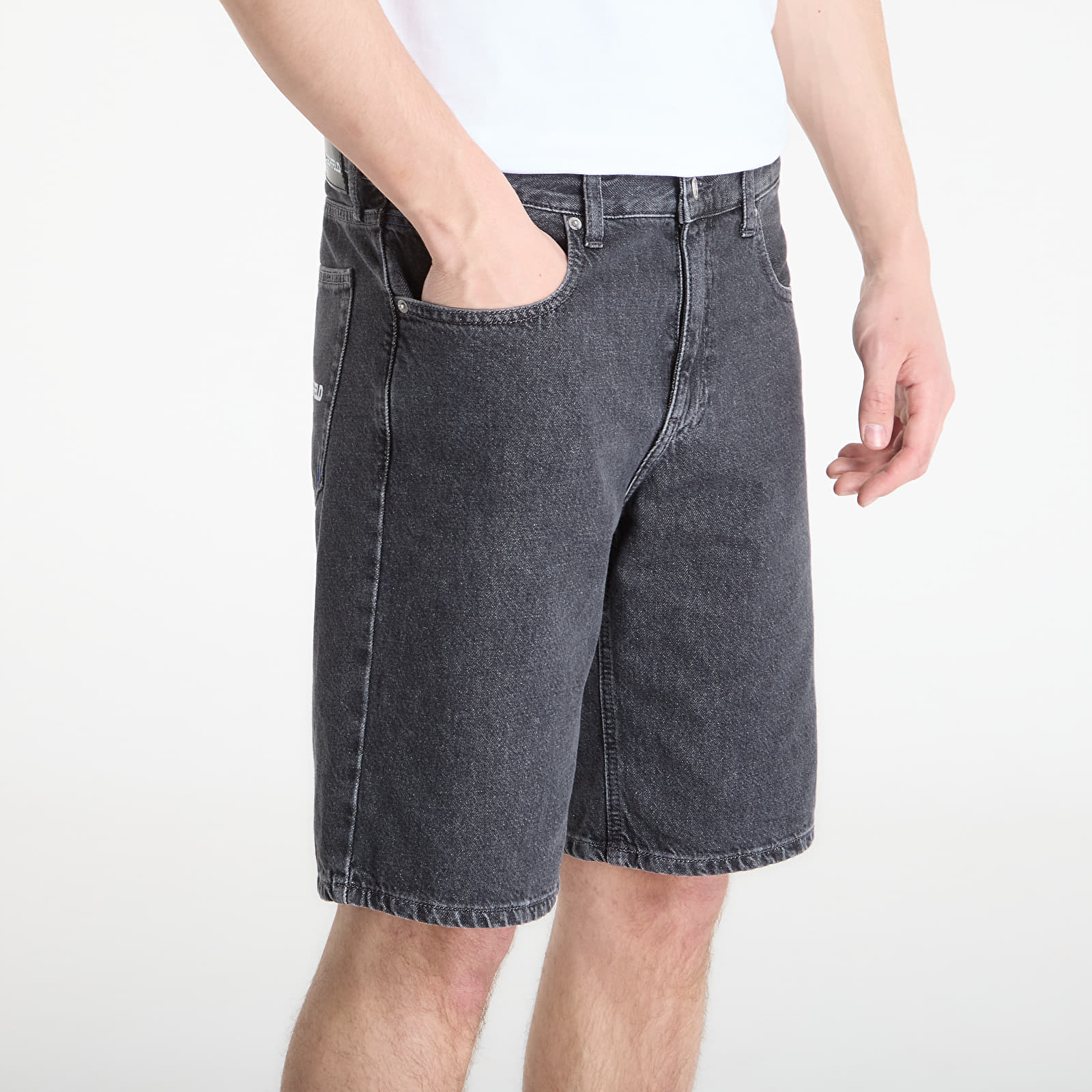 Pánske šortky Karl Lagerfeld Jeans Regular Logo Denim Short Mid Grey