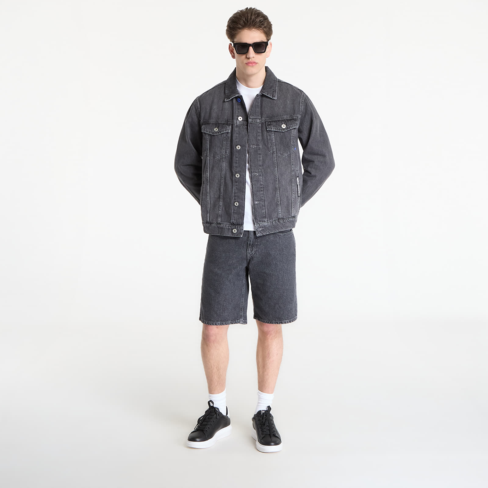 Pánske šortky Karl Lagerfeld Jeans Regular Logo Denim Short Mid Grey