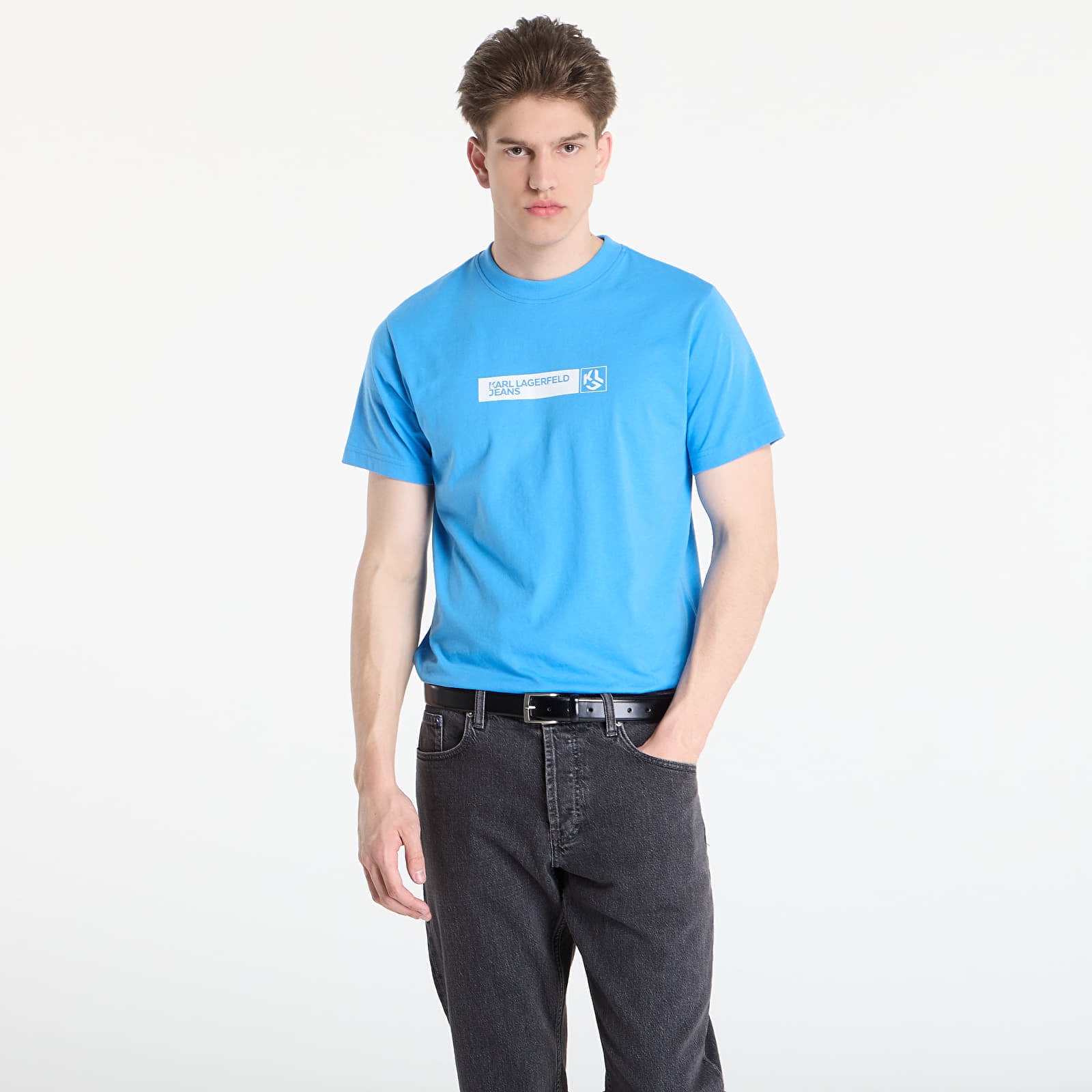 Тениска Karl Lagerfeld Jeans Slim Graphic Tee Azure Blue L