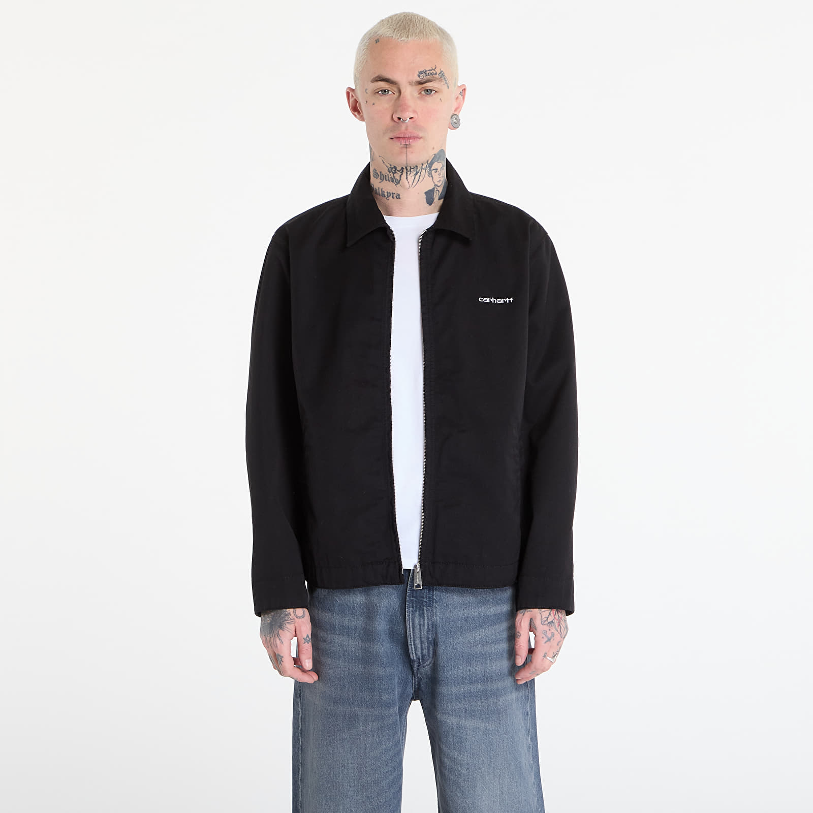 Kavajer för män Carhartt WIP Module Script Jacket UNISEX Black/ White