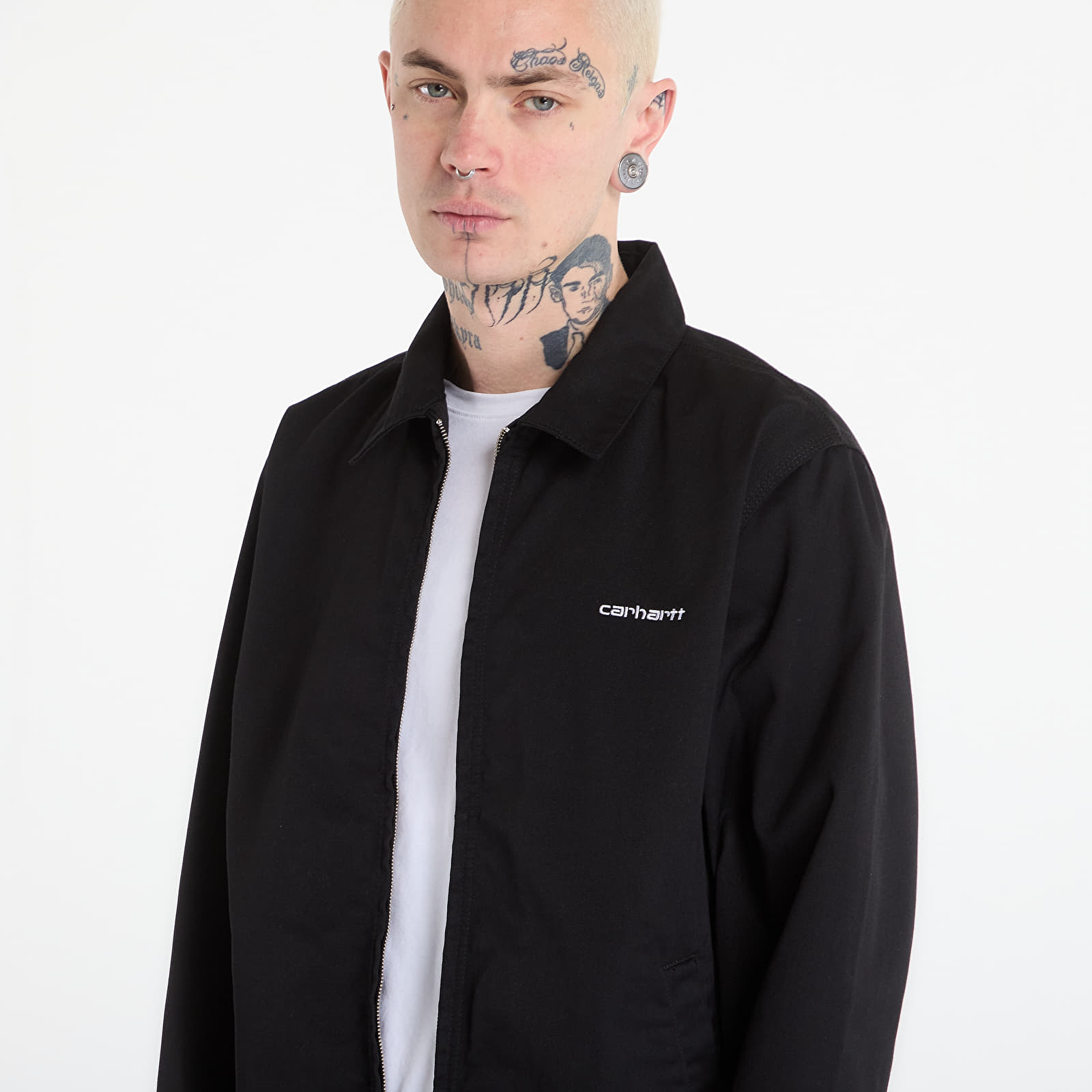 Kavajer för män Carhartt WIP Module Script Jacket UNISEX Black/ White