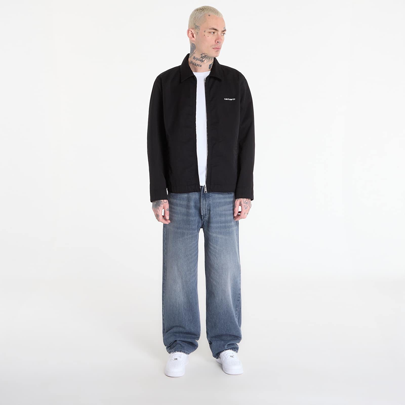 Kavajer för män Carhartt WIP Module Script Jacket UNISEX Black/ White