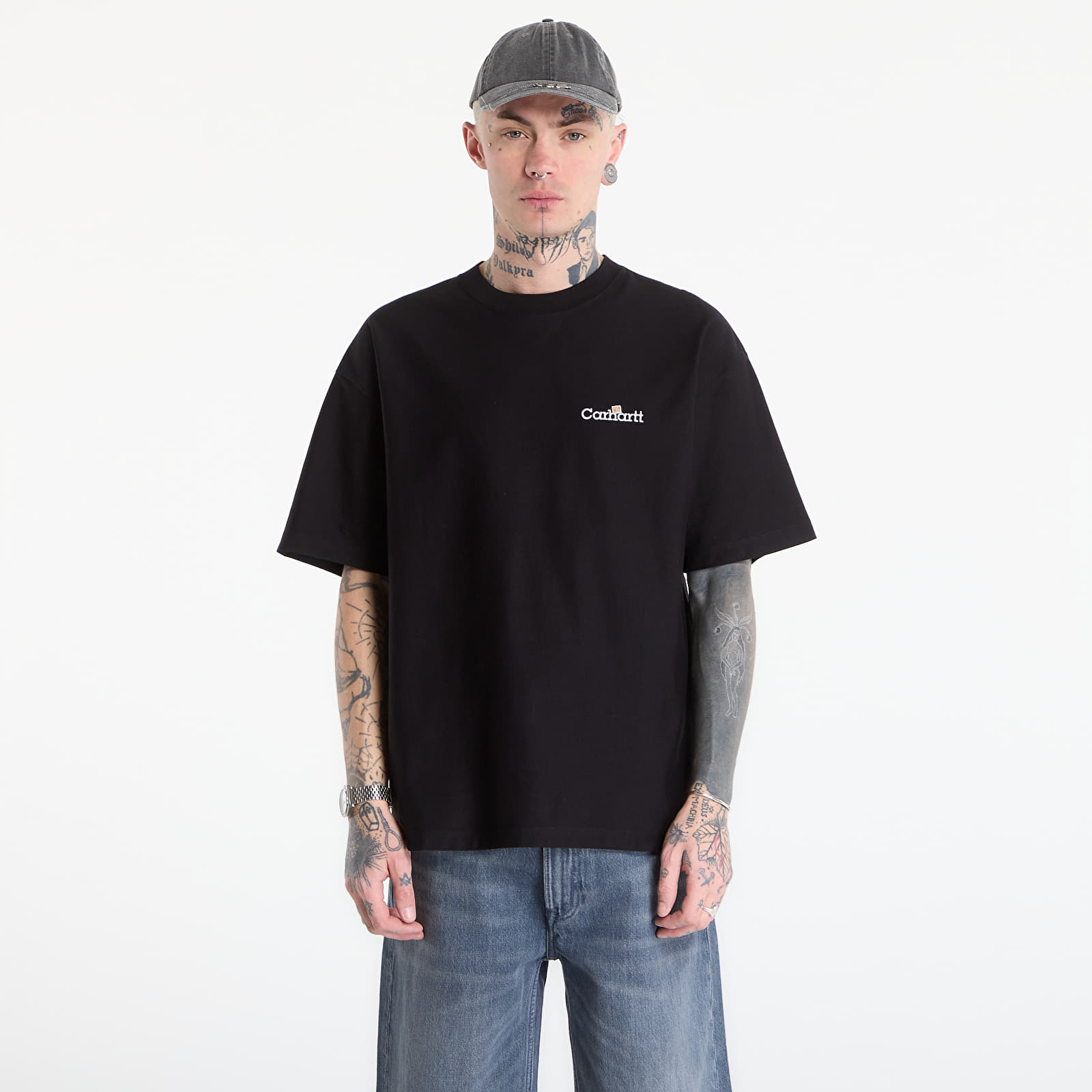 T-shirts för män Carhartt WIP S/S WIP Label T-Shirt UNISEX Black