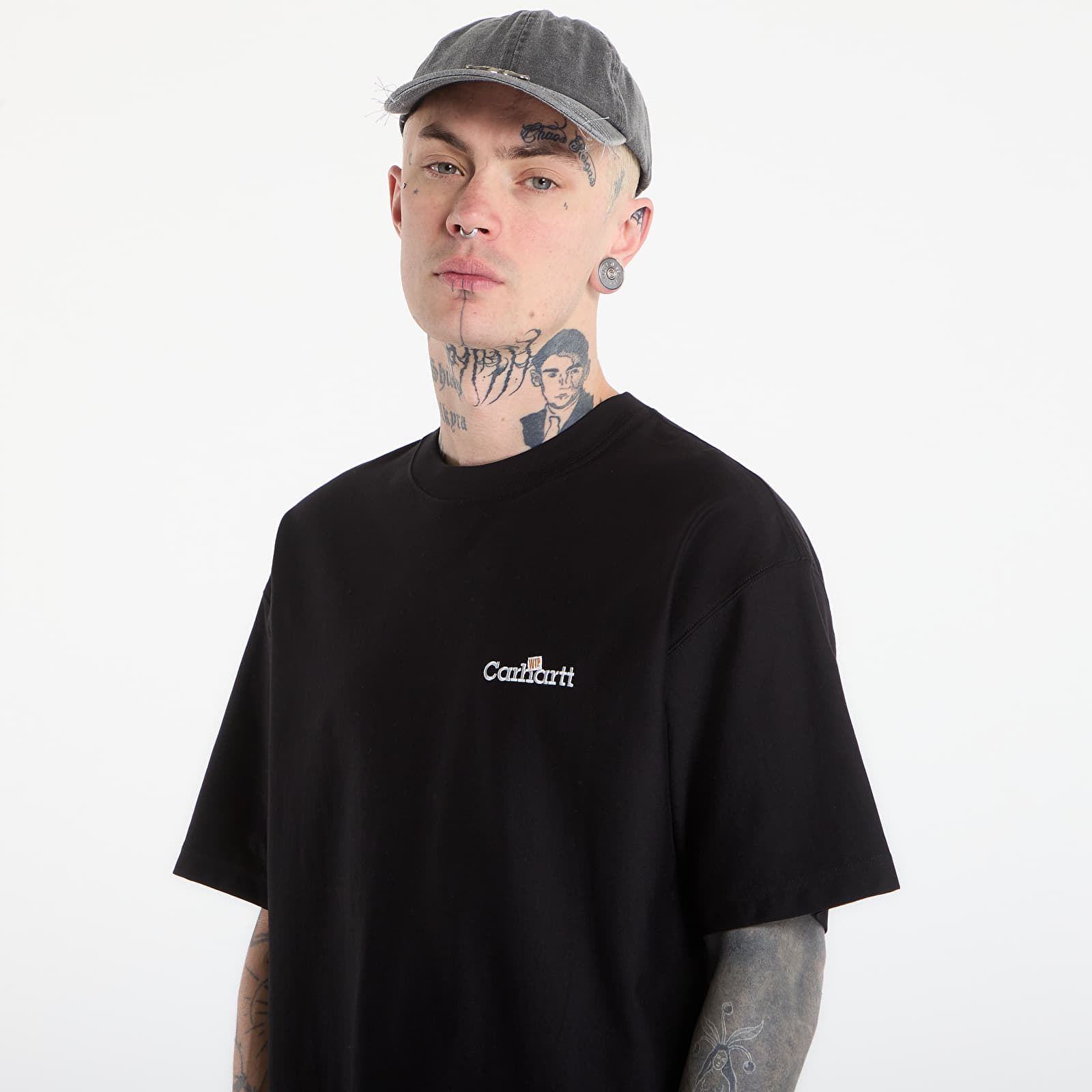 T-shirts för män Carhartt WIP S/S WIP Label T-Shirt UNISEX Black