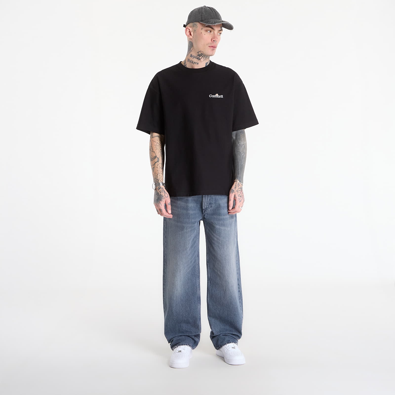 T-shirts för män Carhartt WIP S/S WIP Label T-Shirt UNISEX Black