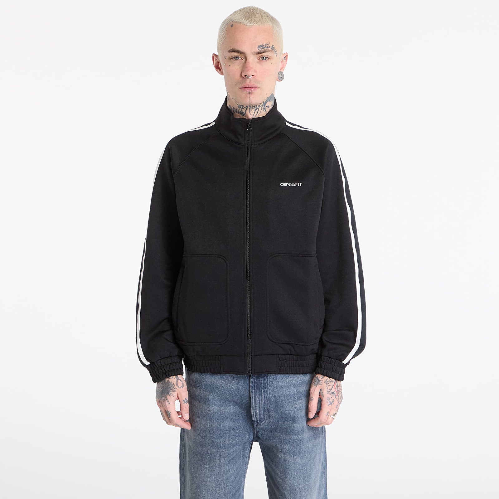 Sweatshirts för män Carhartt WIP Bolar Sweat Jacket UNISEX Black/ Wax