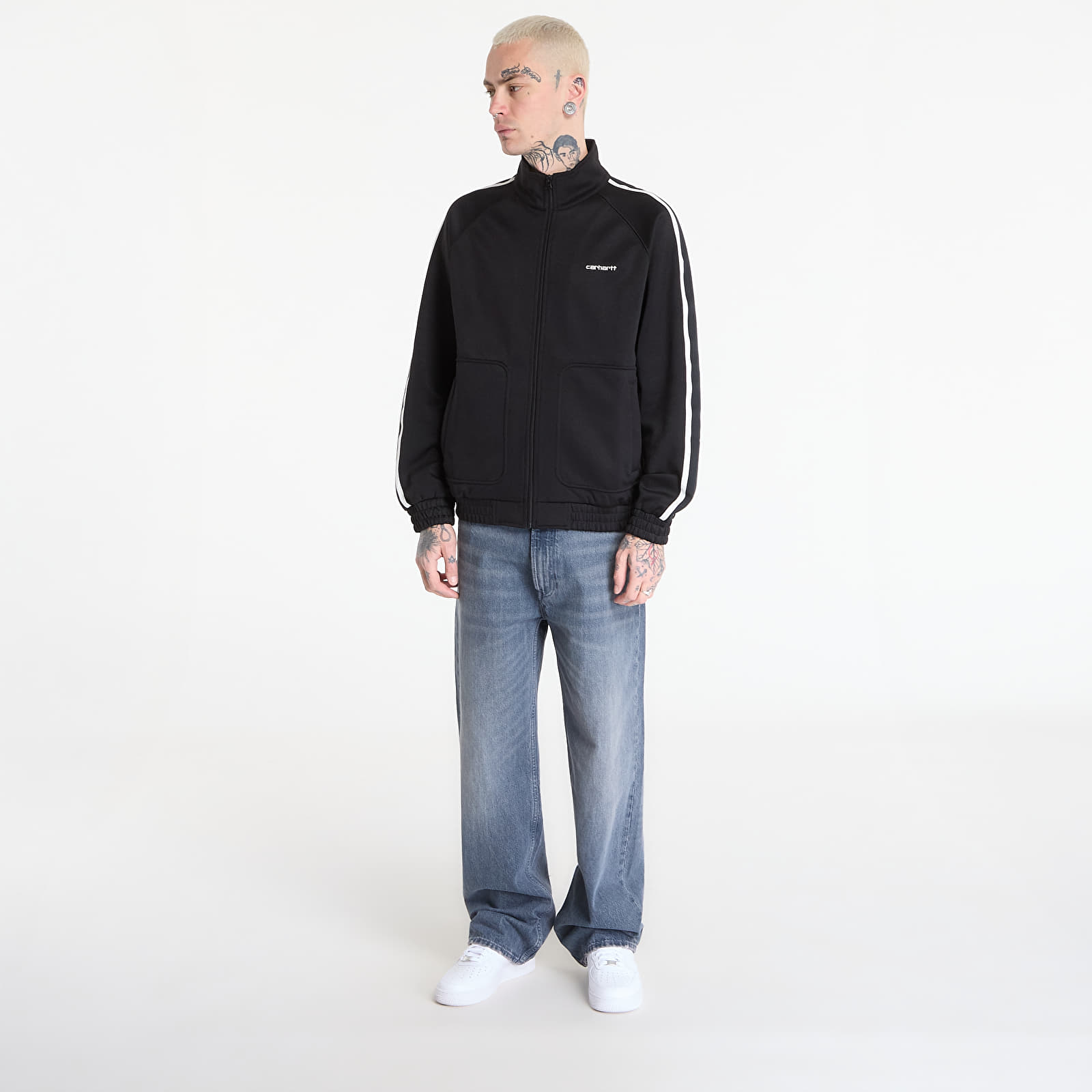 Sweatshirts för män Carhartt WIP Bolar Sweat Jacket UNISEX Black/ Wax