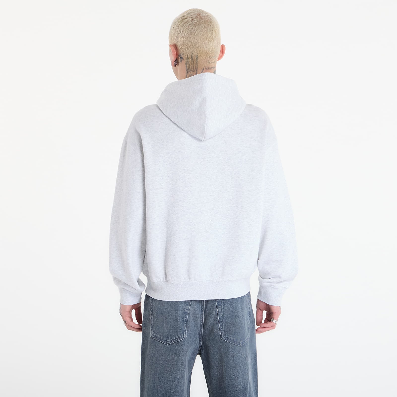 Vīriešu džemperi Carhartt WIP Hooded WIP Label Sweat Jacket UNISEX Ash Heather
