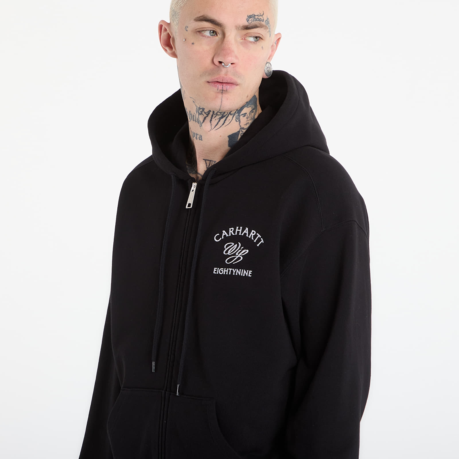 Мъжки суичъри Carhartt WIP Hooded Eightynine Sweat Jacket UNISEX Black