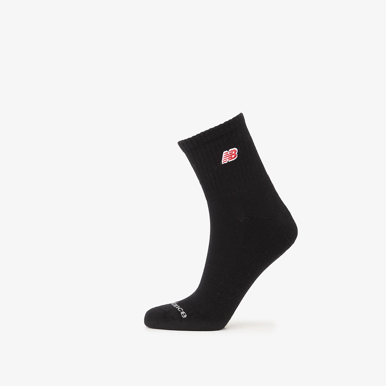 Pánske ponožky New Balance Red Patch Logo Ankle 3-Pack Black
