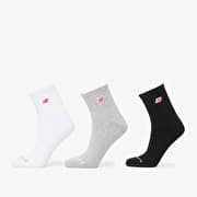 New Balance Red Patch Logo Ankle 3-Pack White