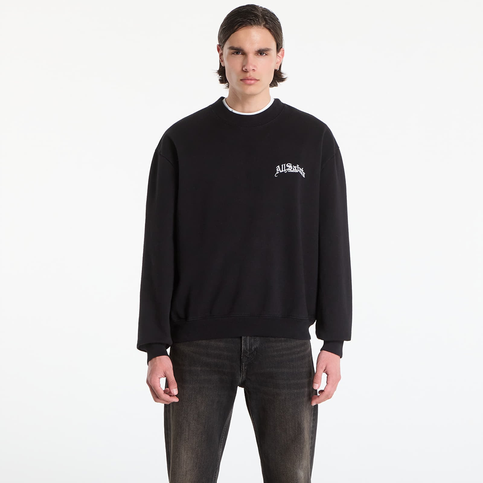 Суитшърт AllSaints Descent Sweatshirt Washed Black XL