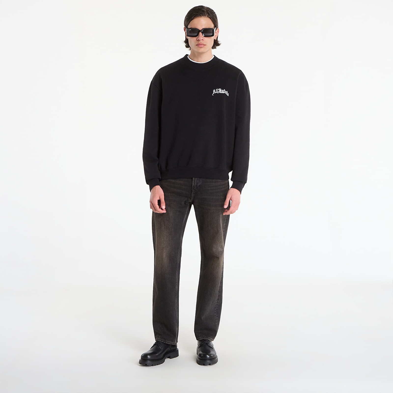 Vīriešu džemperi AllSaints Descent Sweatshirt Washed Black