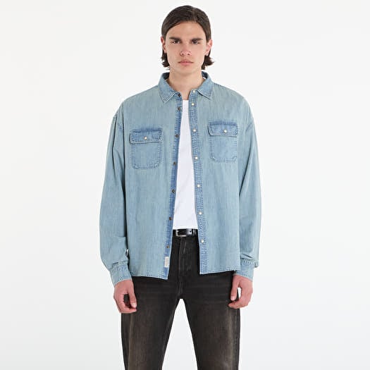 Särk AllSaints Gribbs Ls Shirt Faded Indigo