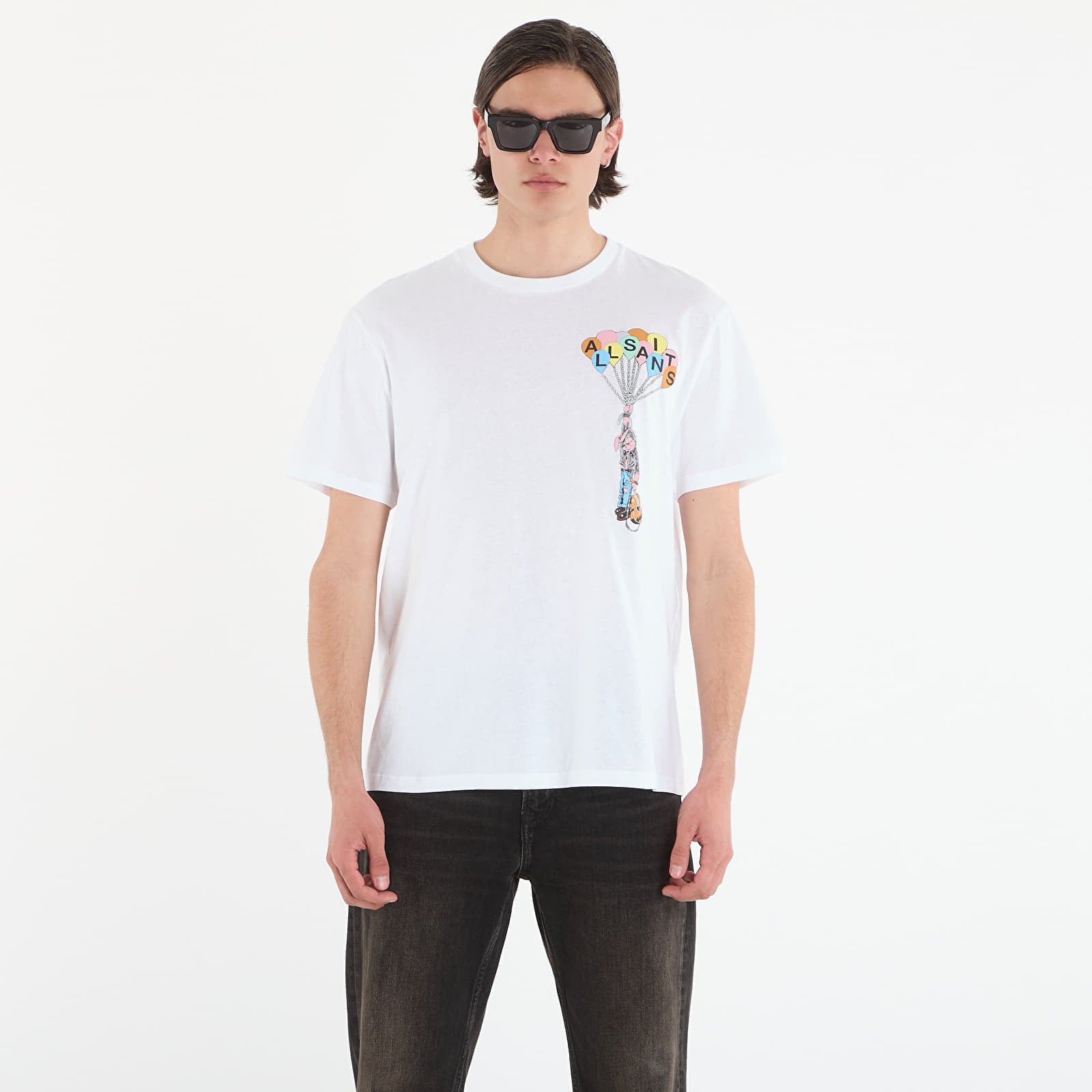 Muške majice kratkih rukava AllSaints Lofty Ss Crew T-Shirt Ashen White