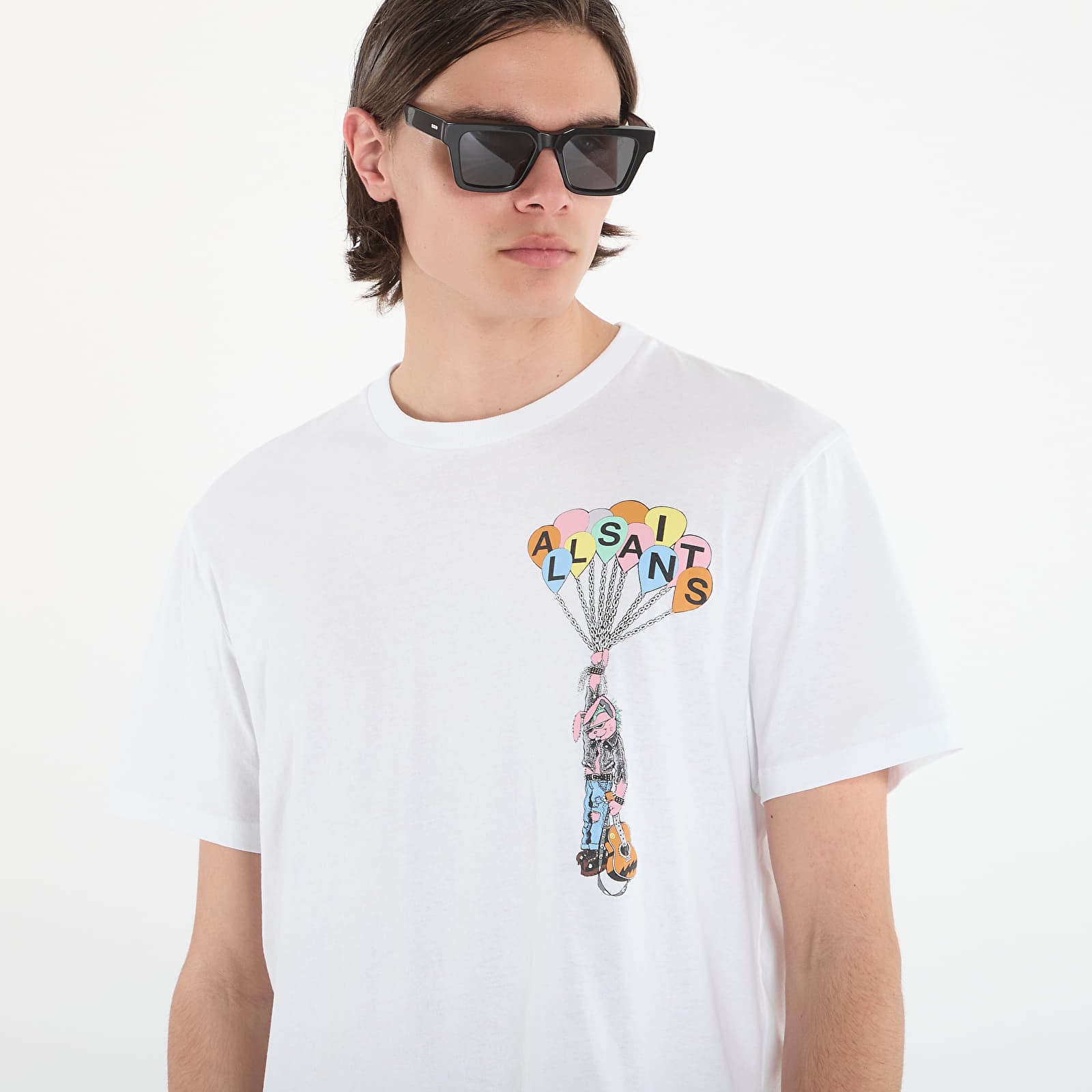 Muške majice kratkih rukava AllSaints Lofty Ss Crew T-Shirt Ashen White