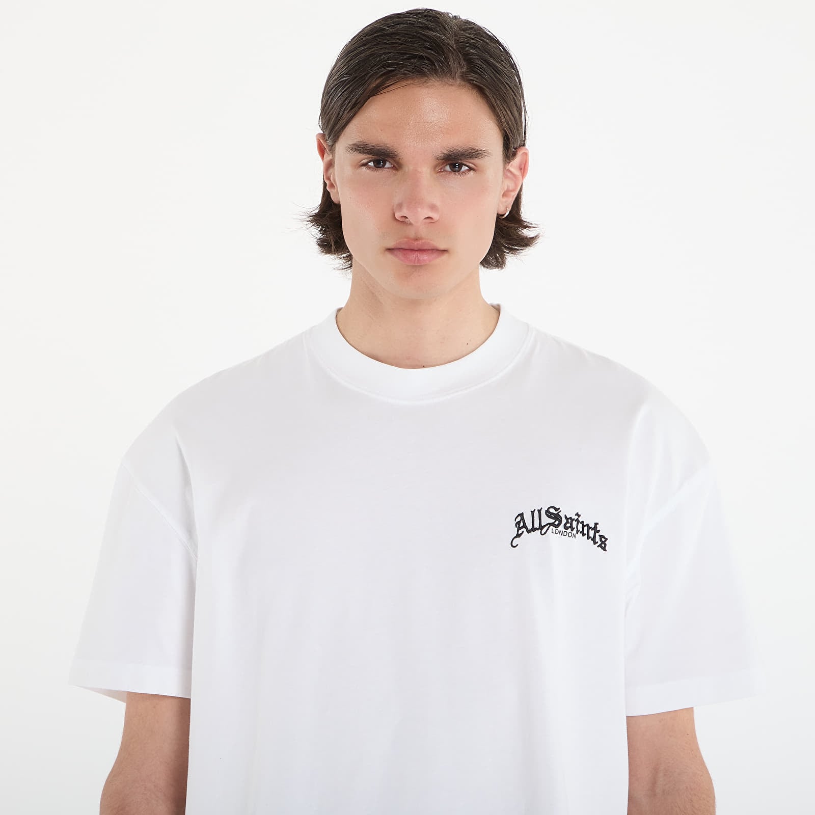 Majice i košulje AllSaints Descent Ss Crew T-Shirt Ashen White