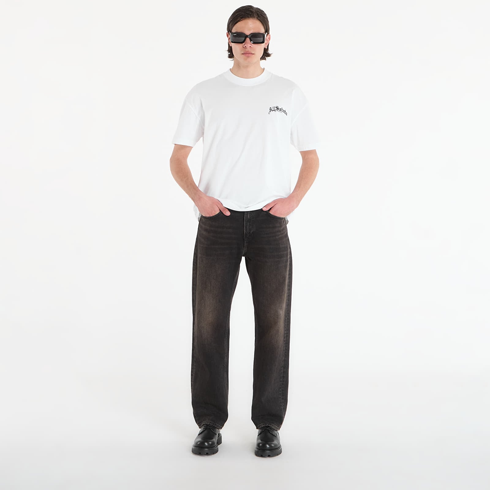 Majice i košulje AllSaints Descent Ss Crew T-Shirt Ashen White