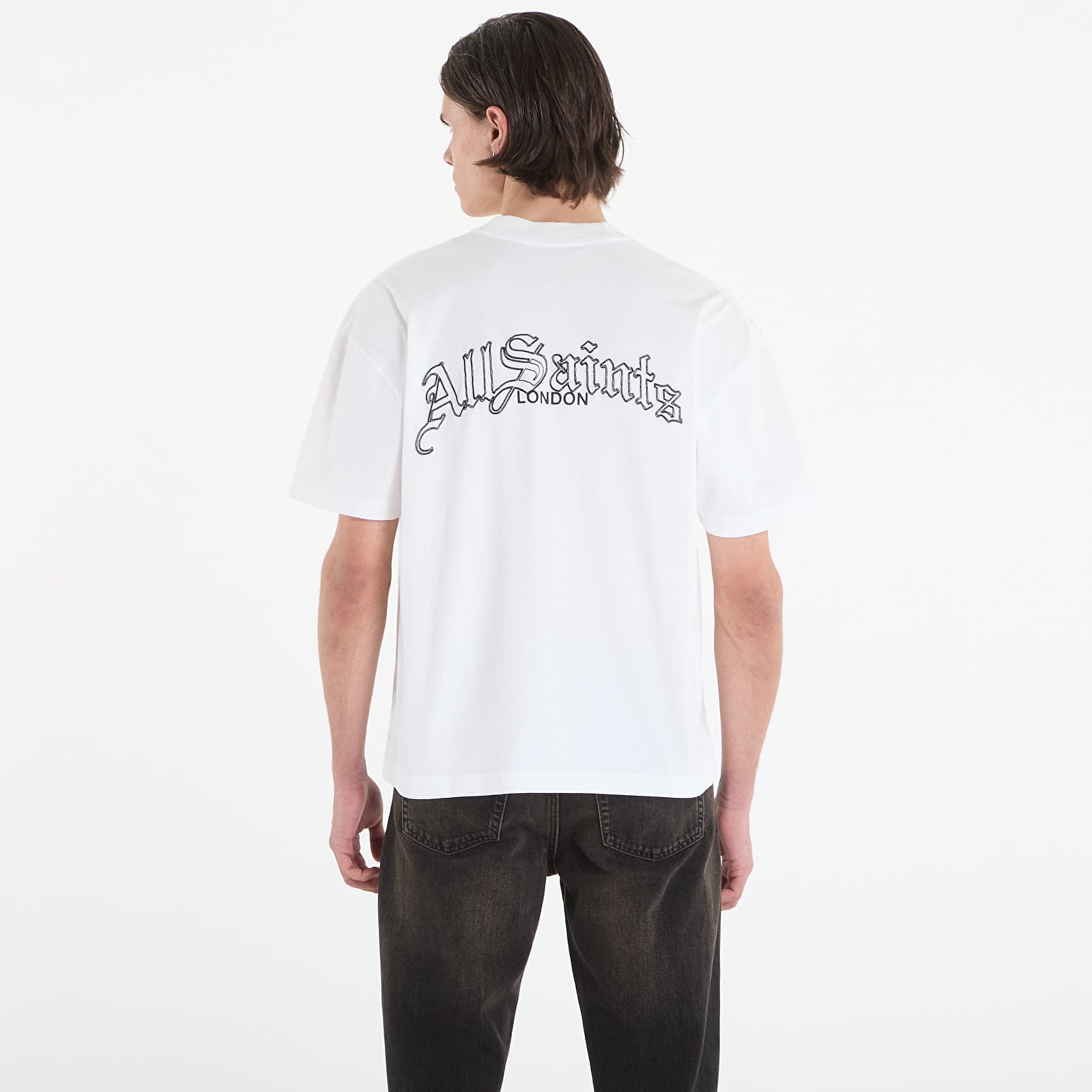 Majice i košulje AllSaints Descent Ss Crew T-Shirt Ashen White