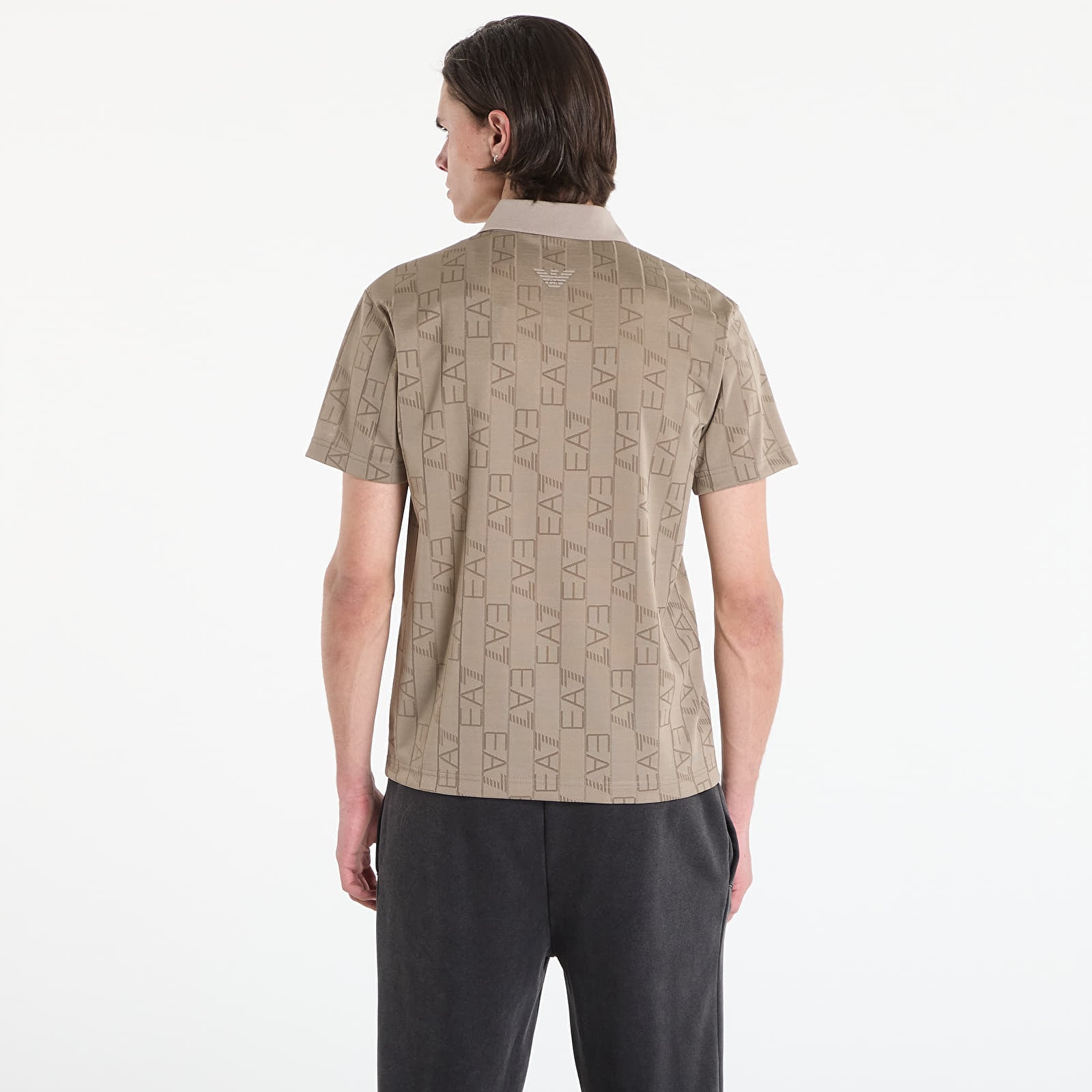 Majice T-shirt EA7 Emporio Armani Golf Pro Polo Shirt Fancy Roasted Cashew Logo