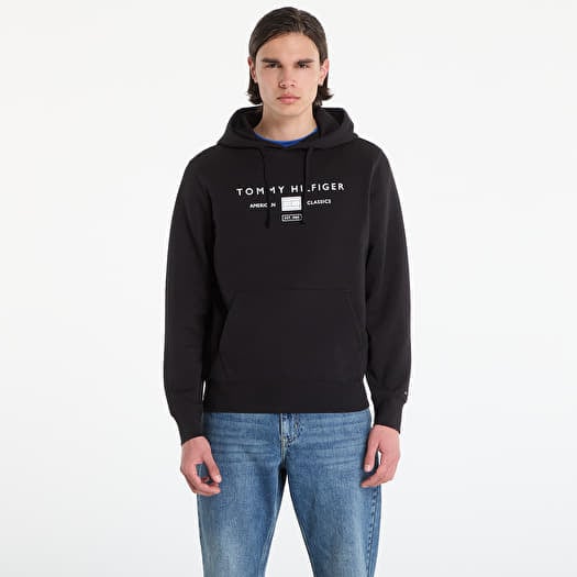 Džemperis Tommy Hilfiger Brand Love Tr Mono Stack Hoody Black