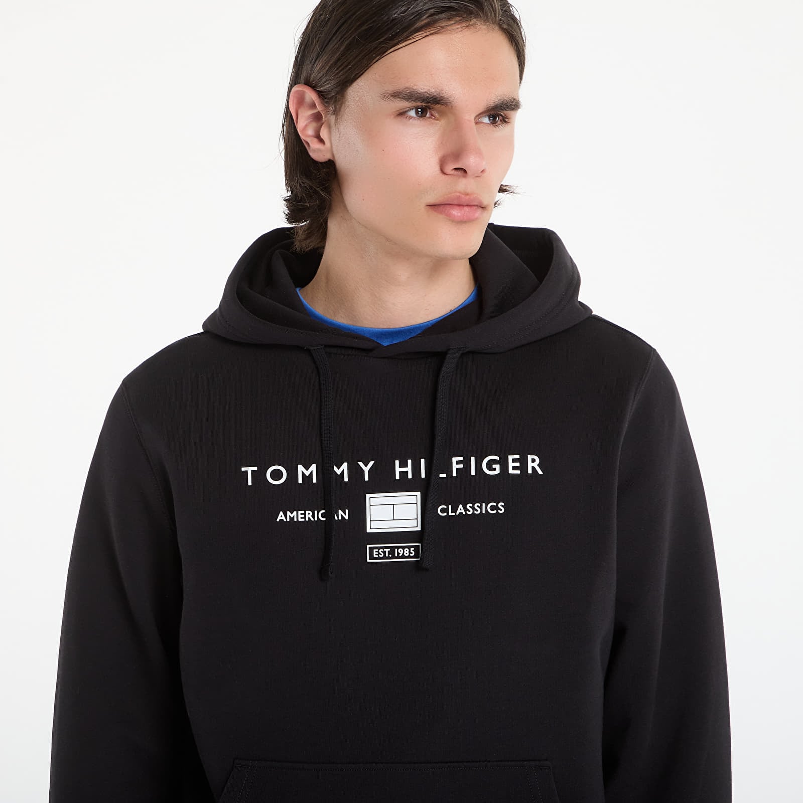 Mikinas ar kapuci un sporta krekli Tommy Hilfiger Brand Love Tr Mono Stack Hoody Black