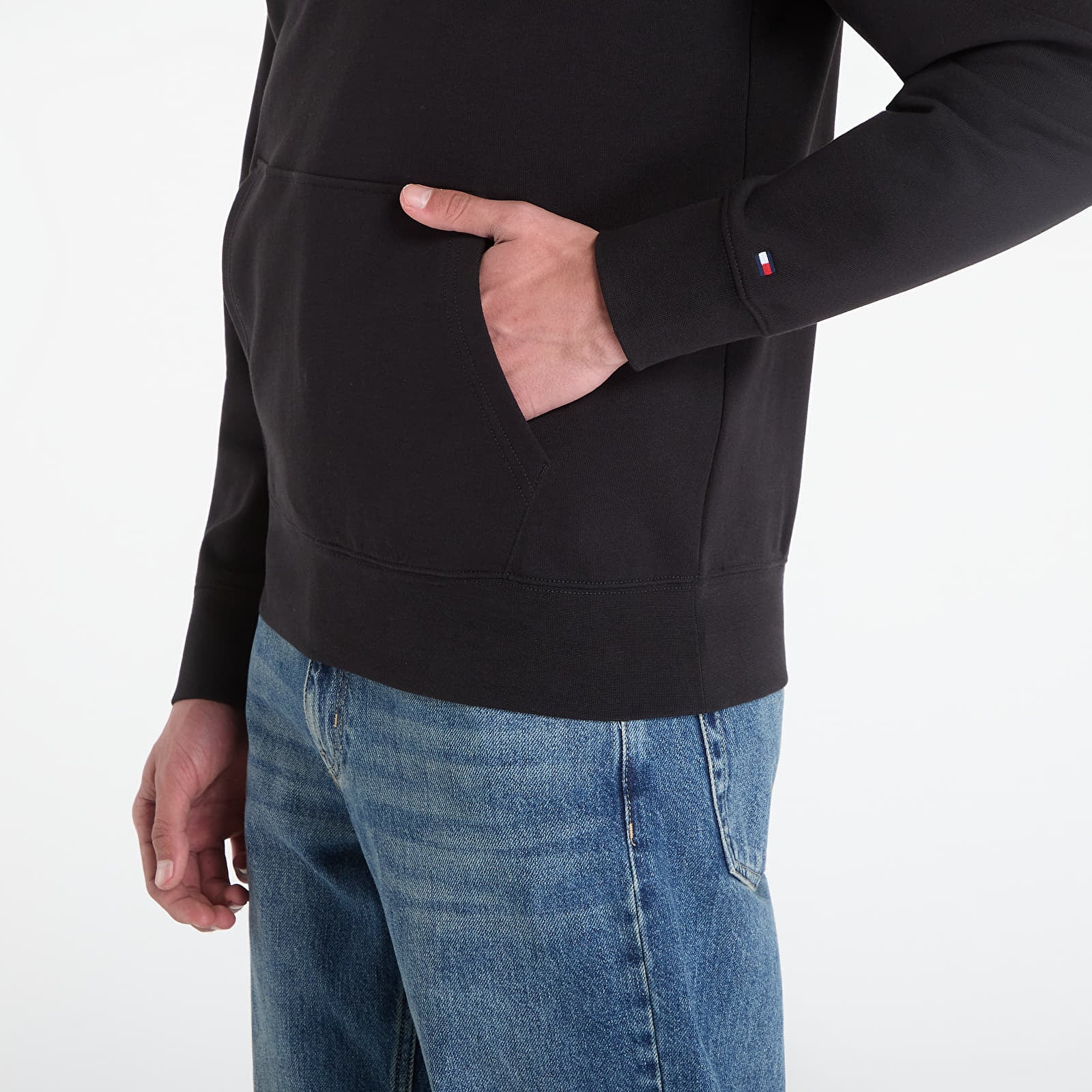 Mikinas ar kapuci un sporta krekli Tommy Hilfiger Brand Love Tr Mono Stack Hoody Black