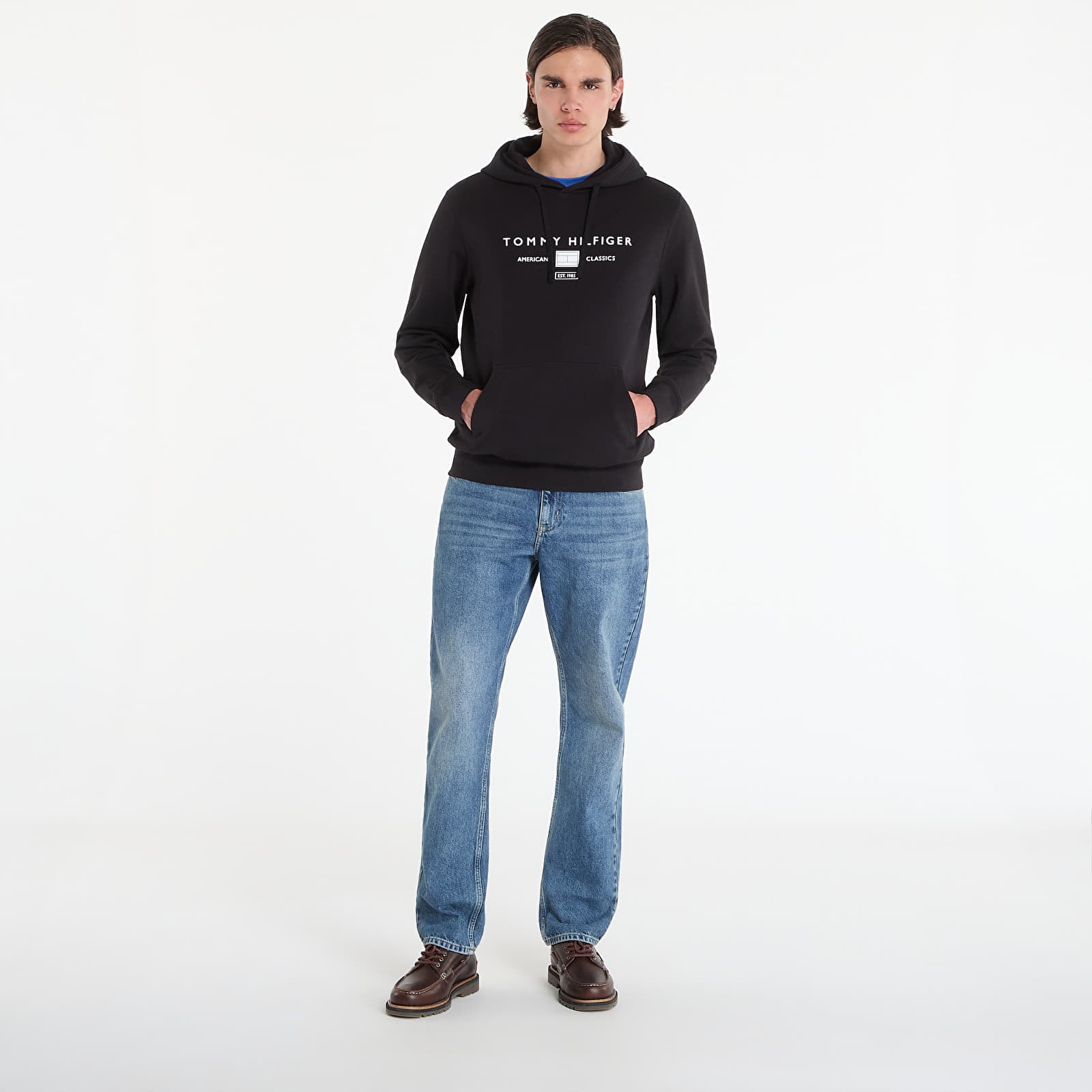 Mikinas ar kapuci un sporta krekli Tommy Hilfiger Brand Love Tr Mono Stack Hoody Black