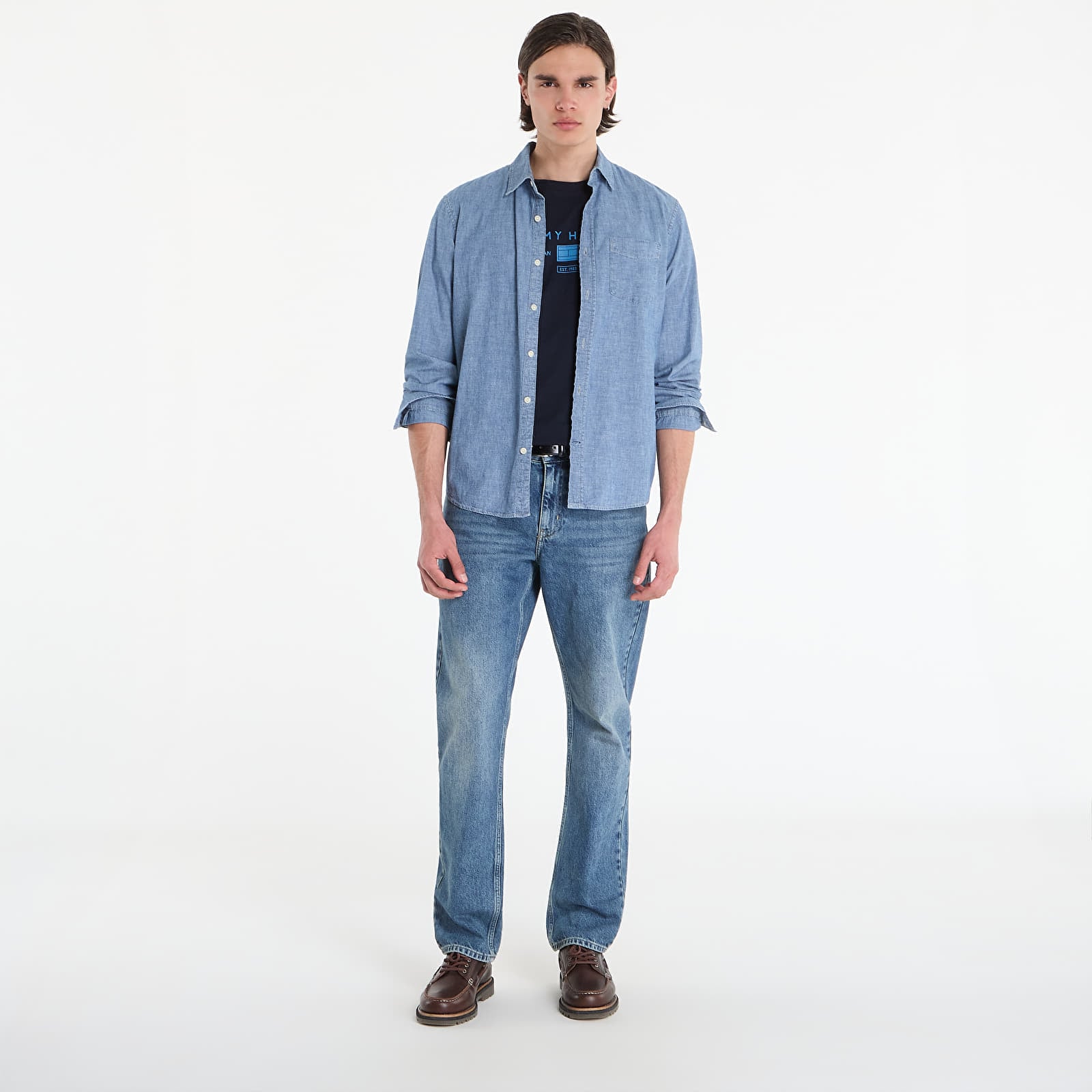 Majice i košulje Tommy Hilfiger Brand Love Mono Stack Tee Navy